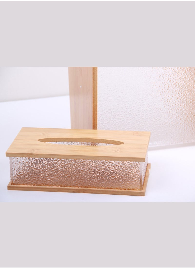 Generic An acrylic wastebasket and tissue box set, a dazzling touch.  - Image 4