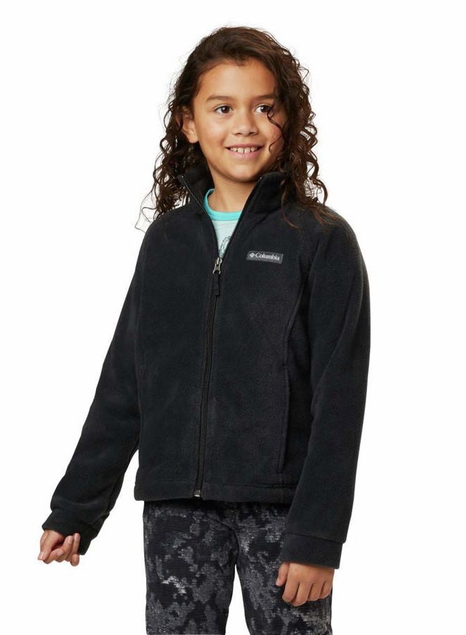 Columbia Baby Girls Benton Springs Fleece Jacket, Black, Medium - Image 1