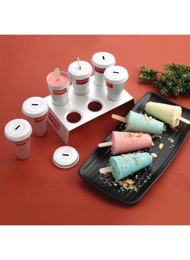 Hazel قالب كولفي من الألمنيوم هازيل | مجموعة قوالب كولفي مكونة من 6 مع حامل و 12 عصا مثلجات مجموعة DIY | صانع مثلجات قابل لإعادة الاستخدام - Image 2