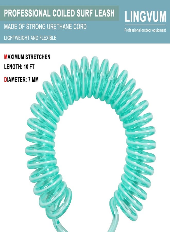 LINGVUM Coiled SUP Leash Premium Paddle Board Ankle Leashes Legrope Strap for Paddleboard, Surfboard, Longboard - Image 2