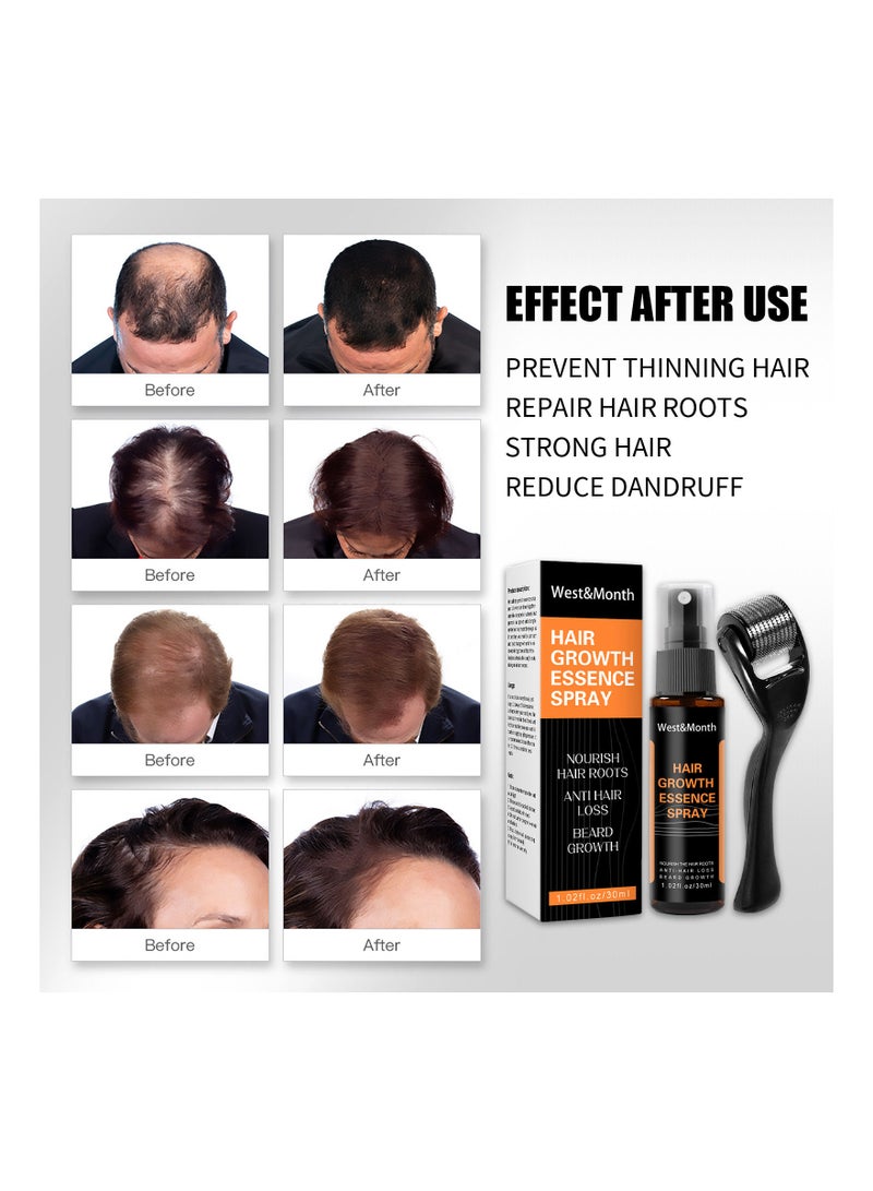 Gonice Skin Roller for Hair Growth, Natural Biotin Hair Growth Oil Serum Hair Loss Treatment Kit to Stimulate Hair Regrowth for Thicker Stronger Hair - Image 2
