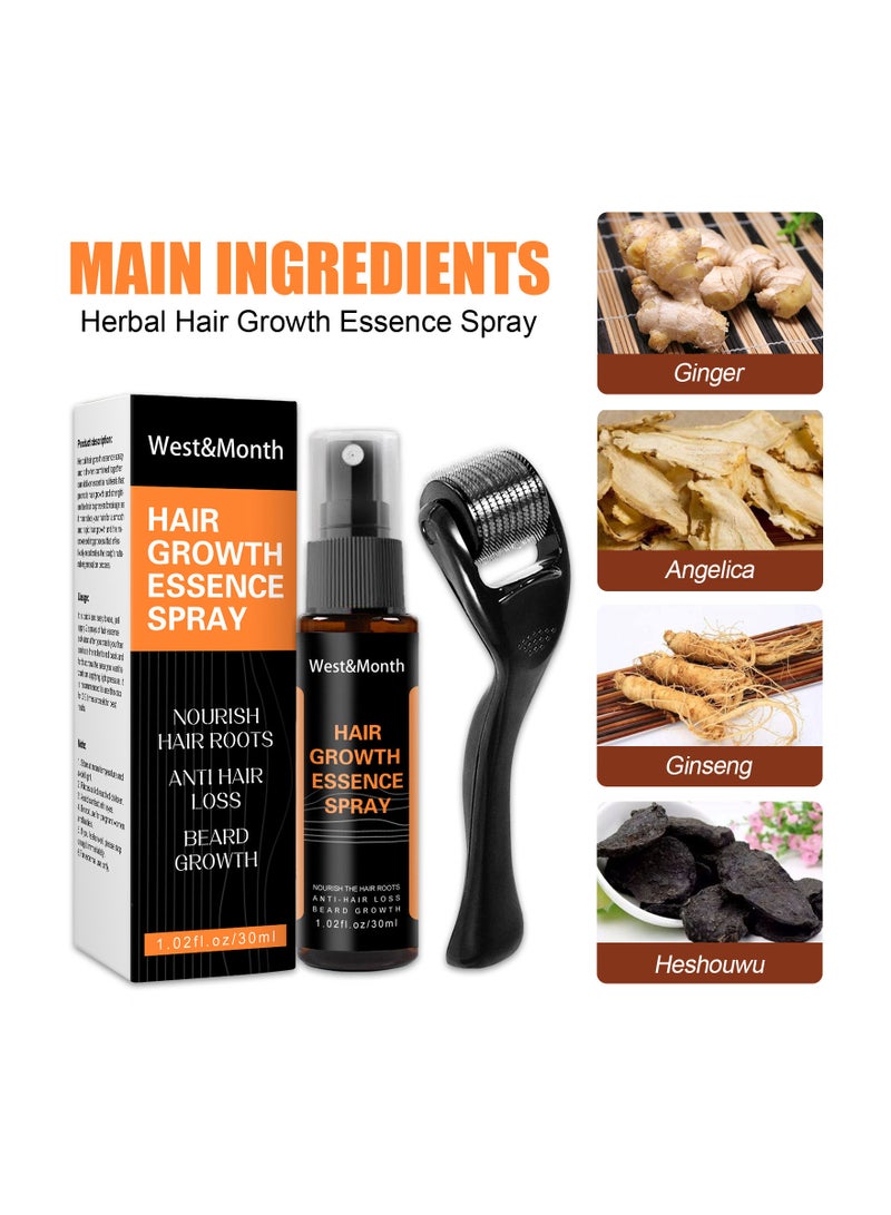 Gonice Skin Roller for Hair Growth, Natural Biotin Hair Growth Oil Serum Hair Loss Treatment Kit to Stimulate Hair Regrowth for Thicker Stronger Hair - Image 4