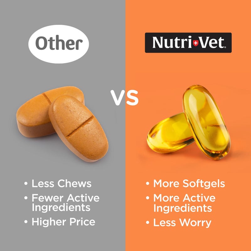 nutri vet Nutri-Vet Fish Oil Supplement for Dogs, Omega 3, Fish Oil for Dogs, Pet Supplies, Pet Vitamins and Supplements, EPA DHA Formula, Puppy Vitamins, Shed Control, New Puppy Essentials, 100 Count - Image 3