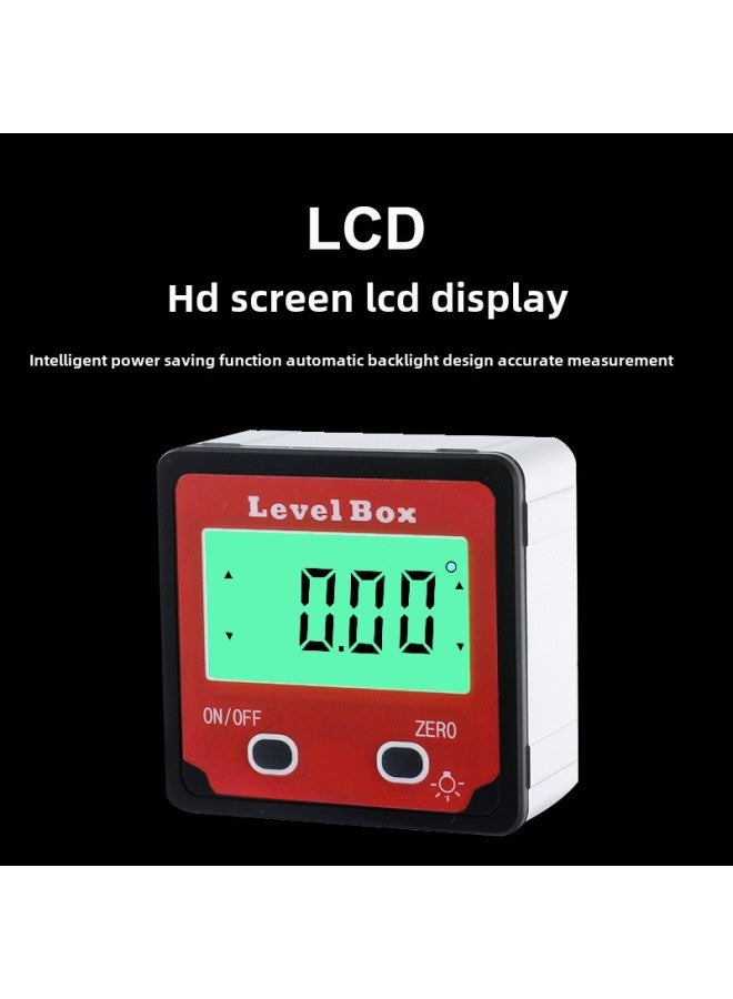 ETOPOO Red 2 Key Inclination Box Digital Display Inclinometer Slope Meter Level Meter Angle Box Protractor-Model:Red Two Buttons (excluding Bag) Dc11-s2 - Image 1