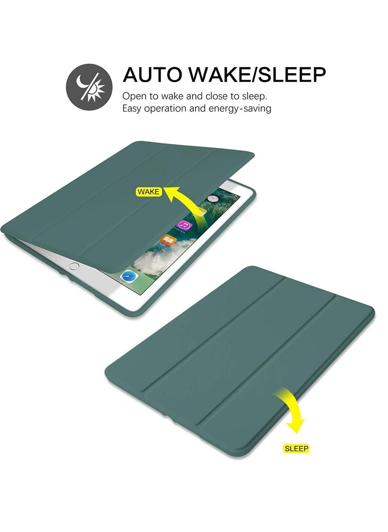 Raxoom iPad 6th Generation Case, iPad 5th Generation Case with Pencil Holder, Premium Folio Folding Stand Smart Auto Wake/Sleep Protective Tablet Case for Apple iPad 9.7" 2018/2017,Midnight Green - Image 4