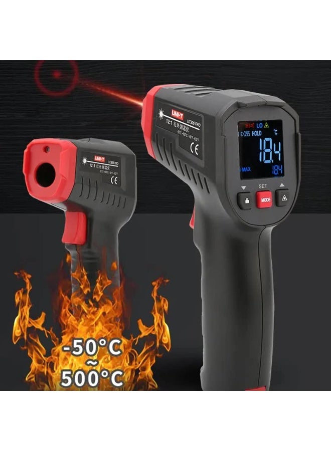UniT Digital Thermometer UT306S Non-contact industrial Infrared Laser Temperature Meter Temperature Gun Tester-50-500 - Image 3