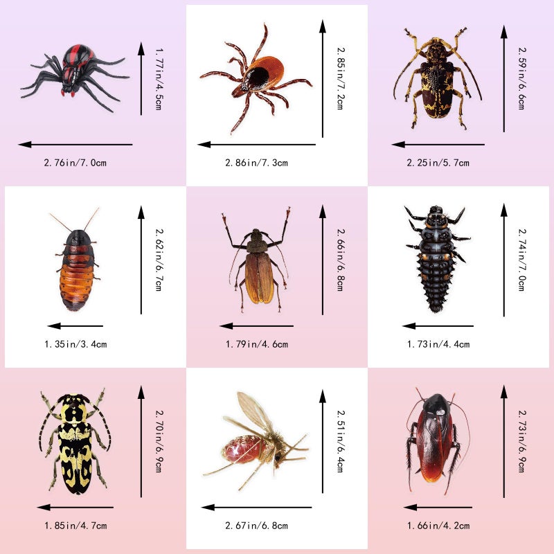 Vbglmya 50PCS Realistic Insect Stickers, Transparent Waterproof PET Vinyl Stickers for Scrapbooking Journals Planners Laptops Bottles Crafts for Teens & Adults - Image 3