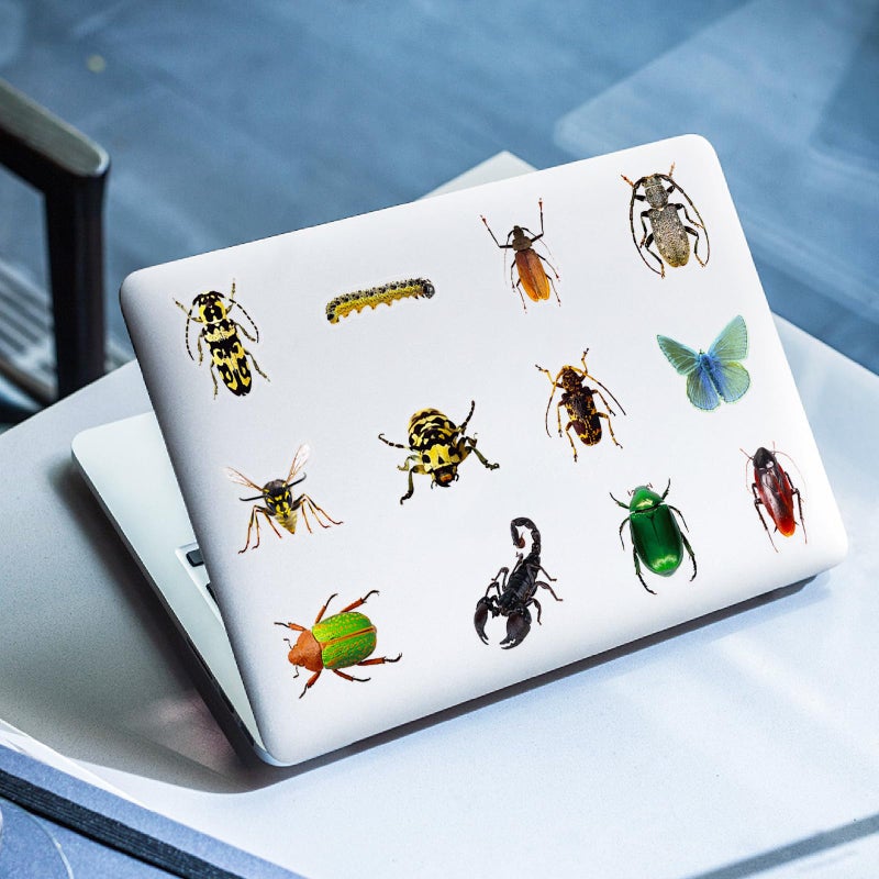 Vbglmya 50PCS Realistic Insect Stickers, Transparent Waterproof PET Vinyl Stickers for Scrapbooking Journals Planners Laptops Bottles Crafts for Teens & Adults - Image 5