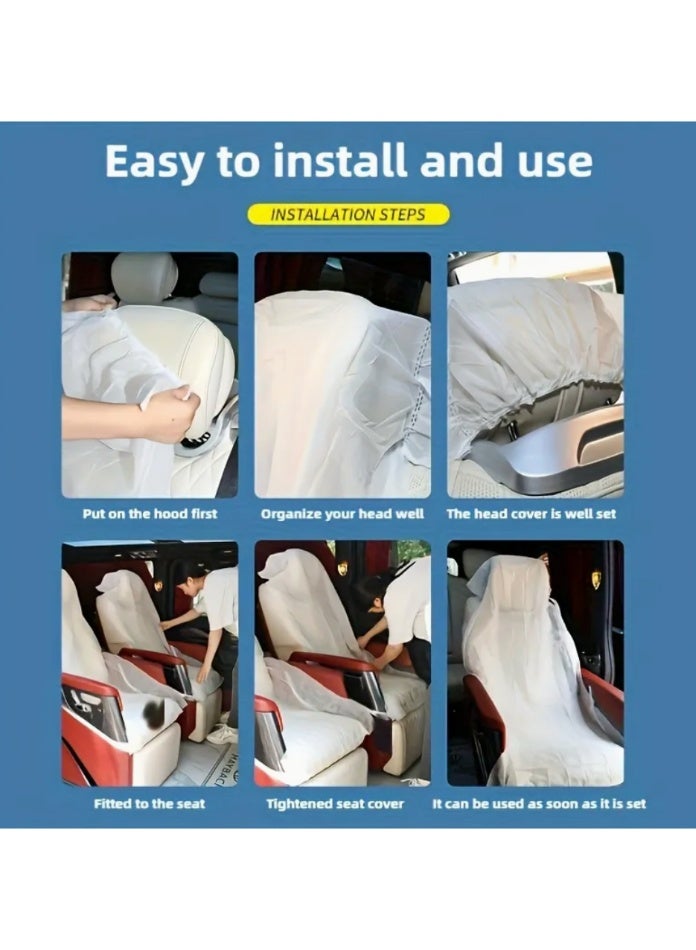 Disposable Chair Cover for Travel Public Transportation Airplane Train Non-insulated Anti-touch Chair Cover for Bus and Car Protection - Image 3