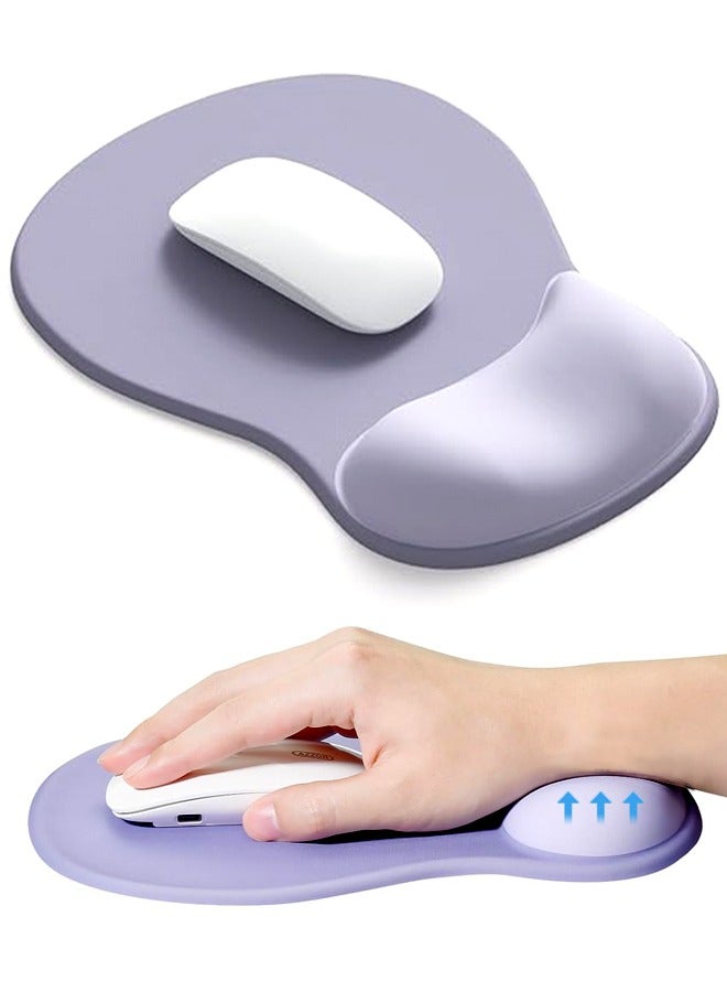 Mouse Pad with Wrist Rest, Ergonomic Mouse Mat with Lycra Cloth, Low Sliding Resistance, Suitable for All Mice - Image 1