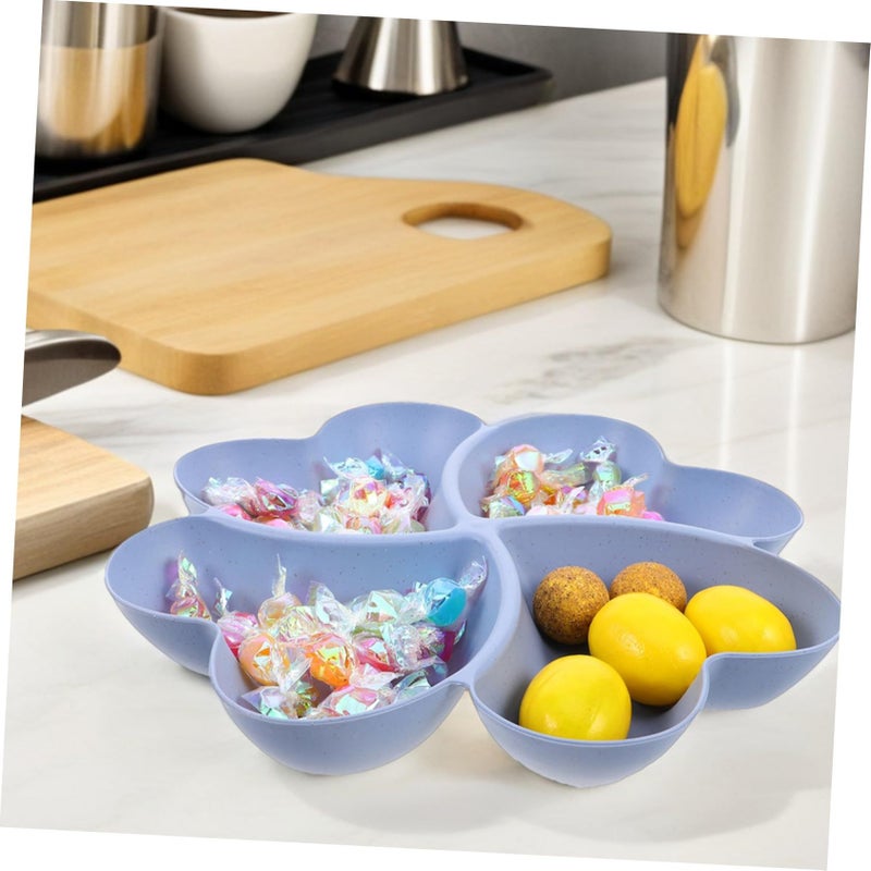 3 Compartment Snack Tray Reusable Plastic Serving Platters for Fruits Appetizers Party - Image 5