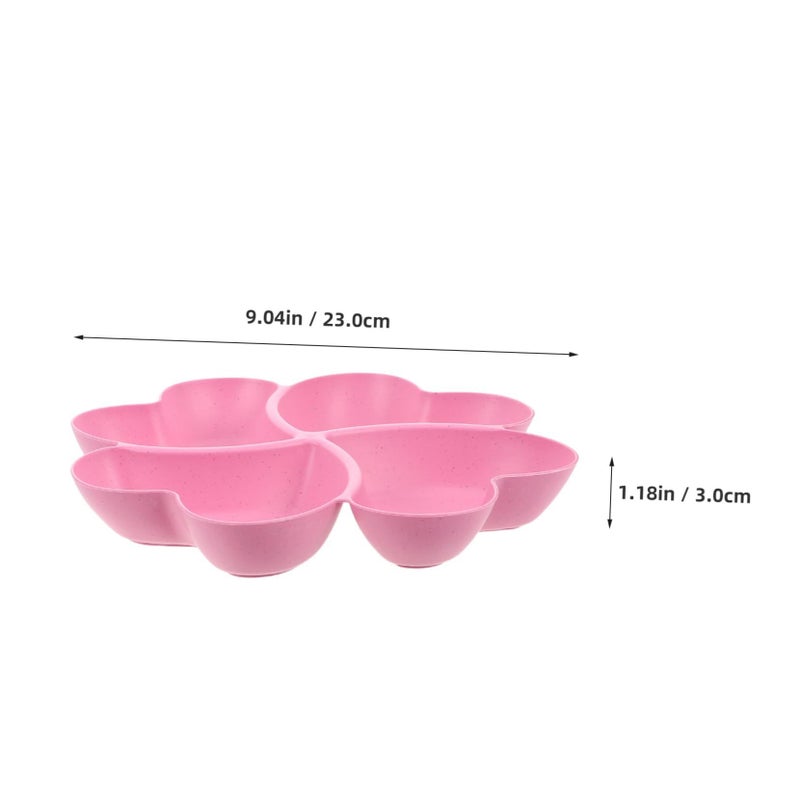 3 Compartment Snack Tray Reusable Plastic Serving Platters for Fruits Appetizers Party - Image 3