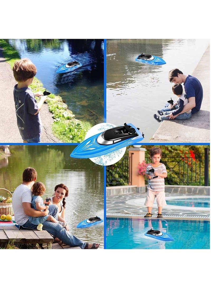 VITION Remote Control Boats, Waterproof Remote Control Boat with 2.4GHz High-Speed Controller – RC Boat for Kids and Adults with Rechargeable Battery (Blue) - Image 3