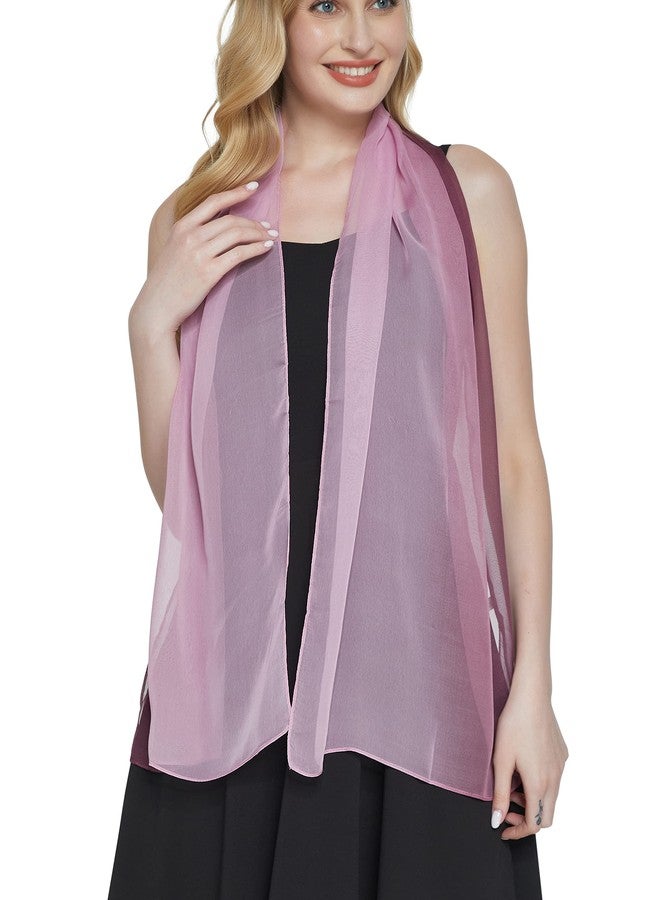 Pantonight Long Chiffon Sheer Scarf Gradient - Shaded Colors Lightweight Scarf For Womens (Color 085) - Image 3