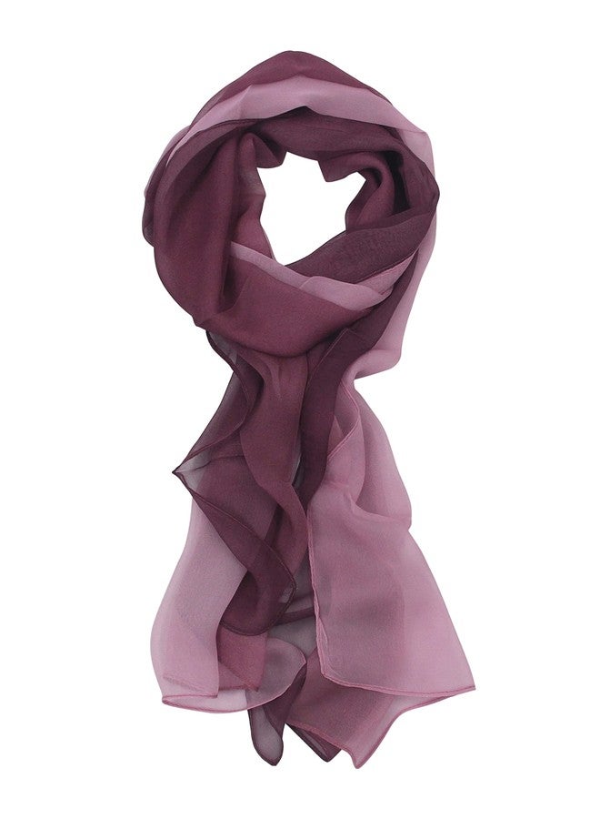 Pantonight Long Chiffon Sheer Scarf Gradient - Shaded Colors Lightweight Scarf For Womens (Color 085) - Image 4