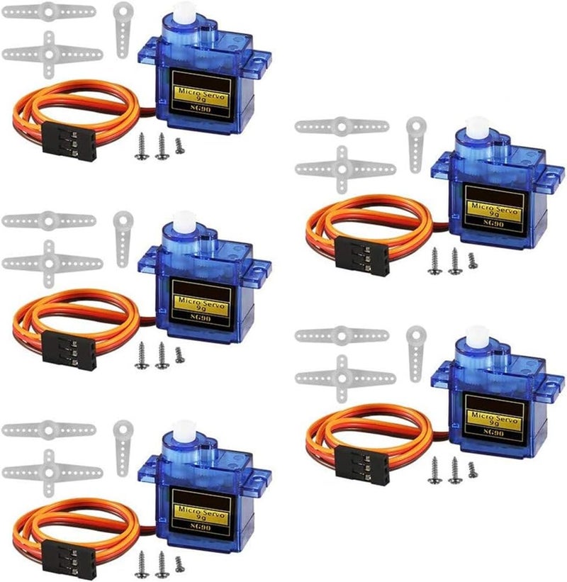 ACEIRMC SG90 Servo Motor Micro Servo 9G Servo Motor for RC Robot Arm Helicopter Airplane Remote Control (5pcs) - Image 1