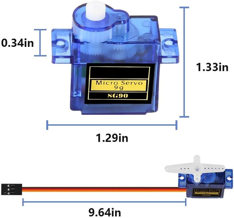 ACEIRMC SG90 Servo Motor Micro Servo 9G Servo Motor for RC Robot Arm Helicopter Airplane Remote Control (5pcs) - Image 3
