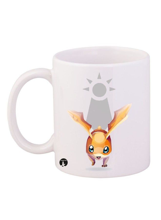 RKN Anime Digimon Mug White/Orange/Brown 12ounce - Image 2