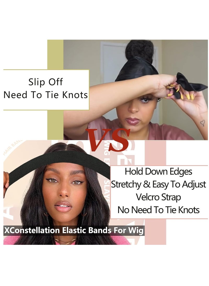 2 حزمة الشرائط المرنة للشعر المستعار: الحواف، الرباط الأمامي، شريط الذوبان، قفل سحري قابل للتعديل، لا انزلاقات - Image 4