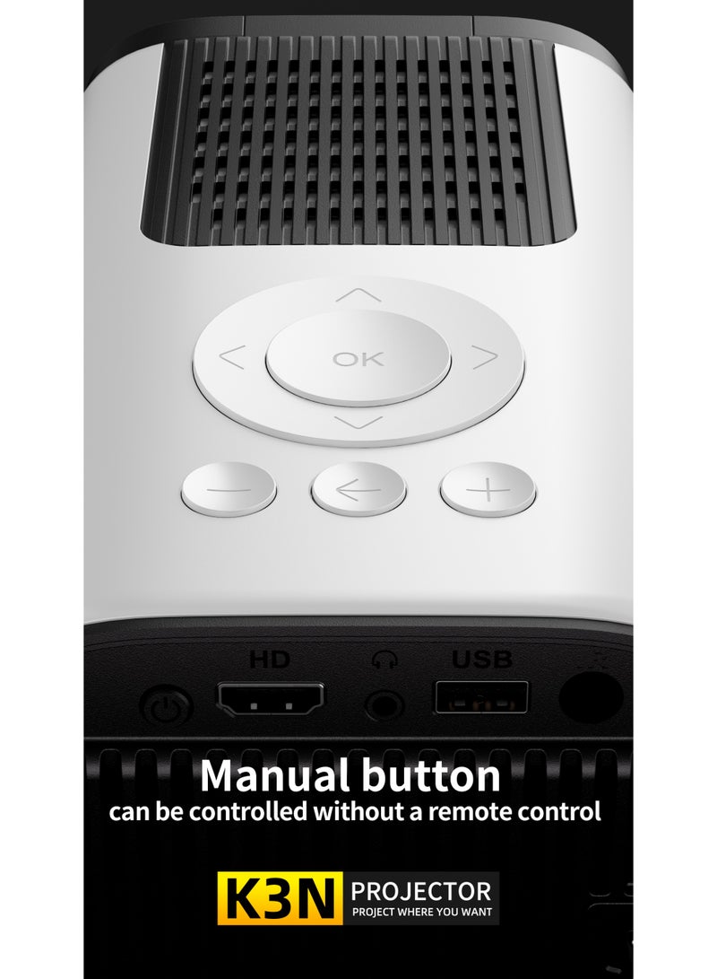 Portable projector - Full HD 1920*1080P - Support 4K - Autofocus - Equipped with Android 11.0 system, dual 5W HiFi output, support WiFi 6/Bluetooth 5.4 - Image 5