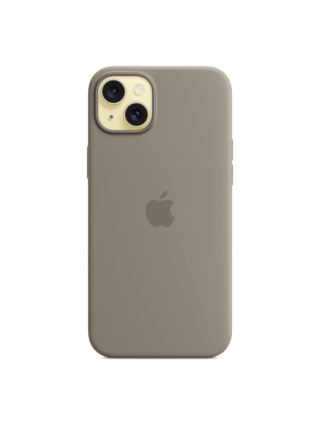 فريق ديلوكس iPhone 15 Plus حافظة سيليكون مع MagSafe (الطيني) - Image 3