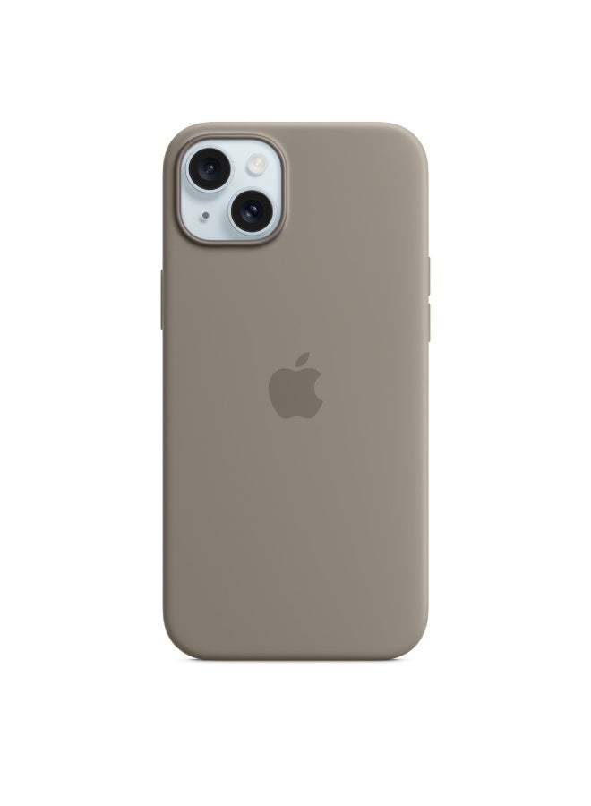 فريق ديلوكس iPhone 15 Plus حافظة سيليكون مع MagSafe (الطيني) - Image 1