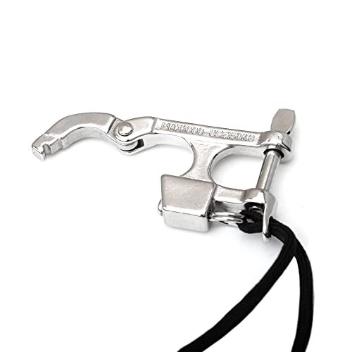 YUSOVE Quick Release Snap Shackle Boat Marine 316 Stainless Steel Eye Snap Shackle,High Strength Snap Hook for Surfing,Diving,Sailing Rigging Shackles,with Nylon Rope - Image 2