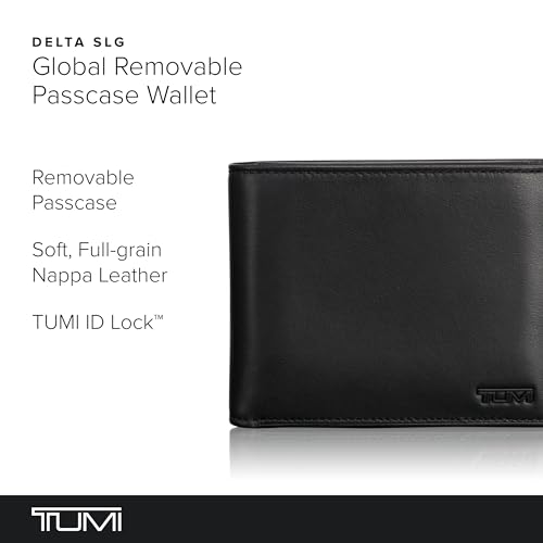 Tumi تومي - محفظة ديلتا العالمية القابلة للإزالة - محفظة جلدية - حجب RFID - نافذة هوية وفتحات بطاقات - 4" x 5" x 1" - أسود - Image 2