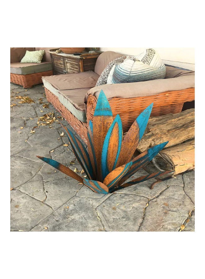 NIBEMINENT Metal Agave Plant Decoration Kit Blue/Gold  - Image 4