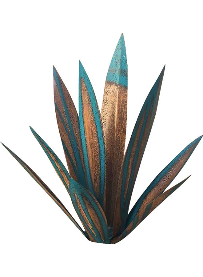 NIBEMINENT Metal Agave Plant Decoration Kit Blue/Gold  - Image 1