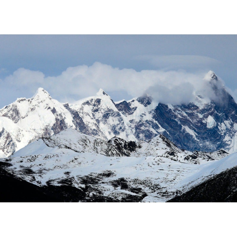 Free Shipping Xizang Plateau Mount Qomolangma Tanggula Holy Lake Landscape Poster Decorative Painting Photo Frame Mural Painting Hanging Painting - Image 1