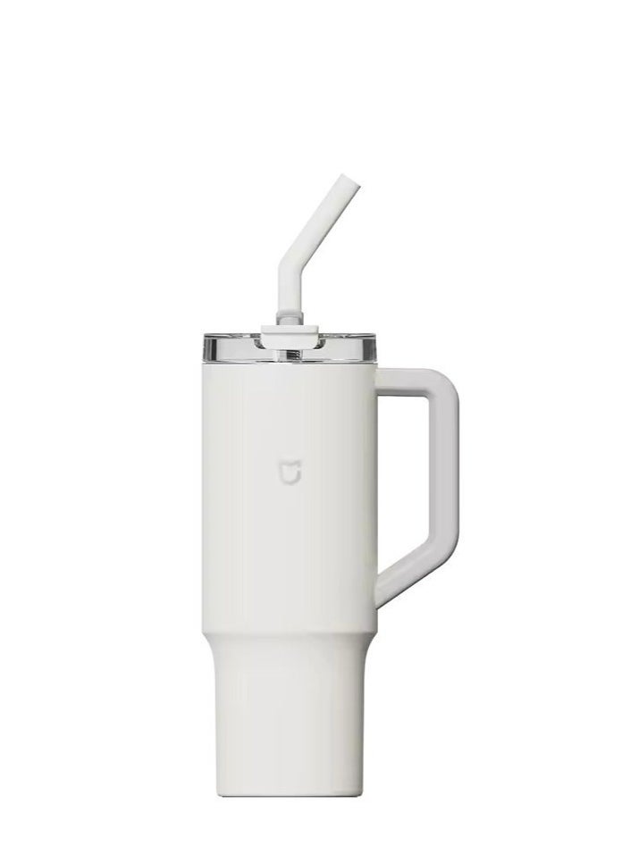 Xiaomi Smart Straw Cup with Leak-Proof Lid and Built-In Straw | 500ml BPA-Free Portable Water Bottle for Kids and Adults | Lightweight & Durable Reusable Cup for School, Office, Travel, and Outdoor Use | Stylish Frosted Design – Neutral Colors  - Image 1