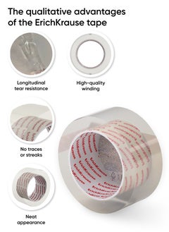 ErichKrause Packing tape Crystal, highly transparent, 48mmx50m (shrink 1 pcs)  - Image 4