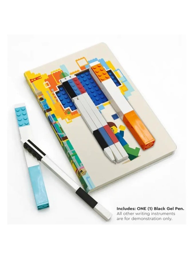 LEGO Dotted Notebook with 0.7mm Black Gel Pen – 192 Pages, Snap-in Pen Storage & Removable Baseplate, Stationery Gift Set for Kids & Adults IQ-53501 - Image 1