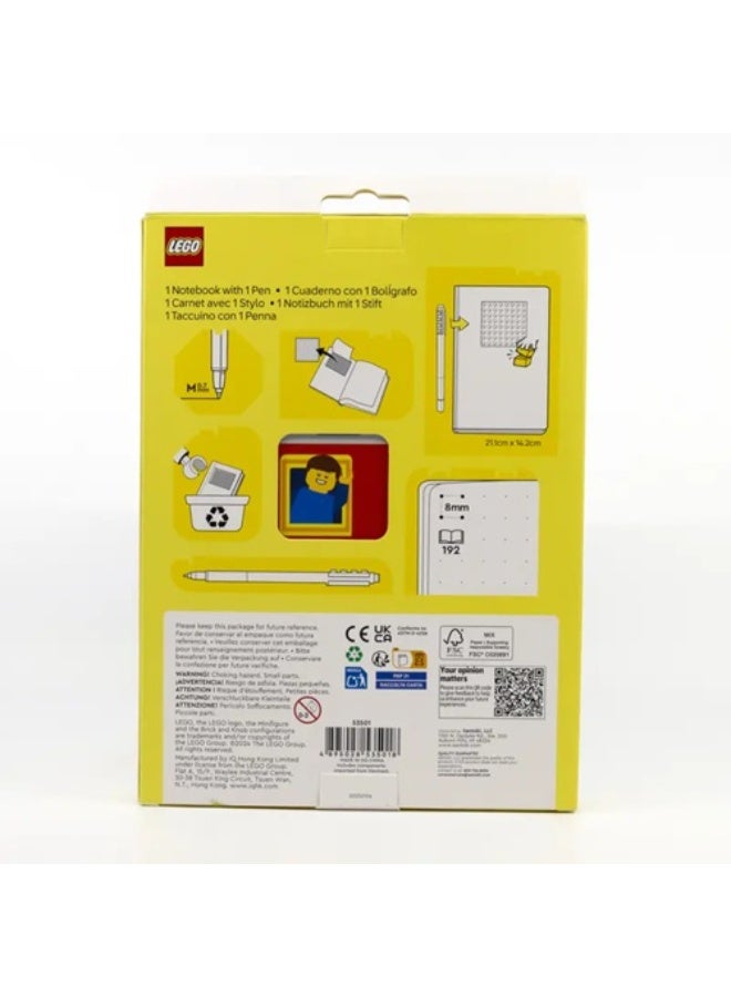 LEGO Dotted Notebook with 0.7mm Black Gel Pen – 192 Pages, Snap-in Pen Storage & Removable Baseplate, Stationery Gift Set for Kids & Adults IQ-53501 - Image 5