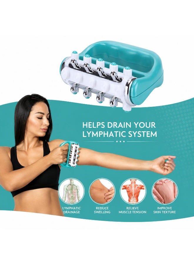 BOLREUS 1 Piece Handheld Deep Tissue Muscle Massage Roller – Portable Trigger Point Therapy Tool for Pain Relief, Muscle Recovery & Tension Release for Men and Women - Image 1