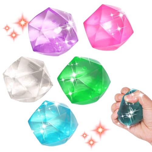 FauKait 1pcs Big 2.45 Random Color Stress Cube Masonry Ice Squishy Stress Balls-Diamond Malt Sugar Ball-Fidget Toy for Your Best Mellow and Chill-Square Shape Hand Exercise Balls- Age 3 to Adult - Image 1