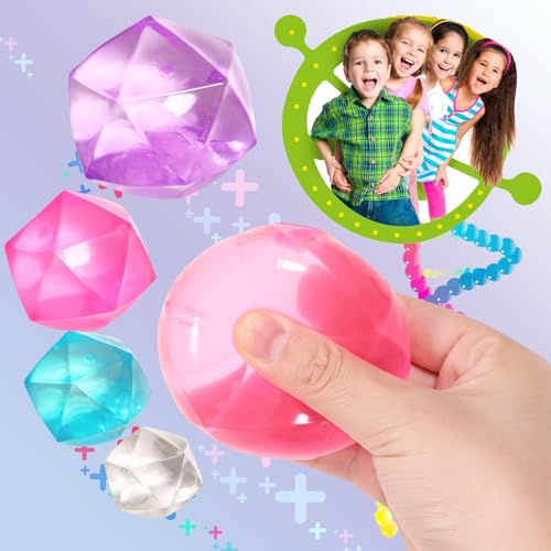 FauKait 1pcs Big 2.45 Random Color Stress Cube Masonry Ice Squishy Stress Balls-Diamond Malt Sugar Ball-Fidget Toy for Your Best Mellow and Chill-Square Shape Hand Exercise Balls- Age 3 to Adult - Image 2