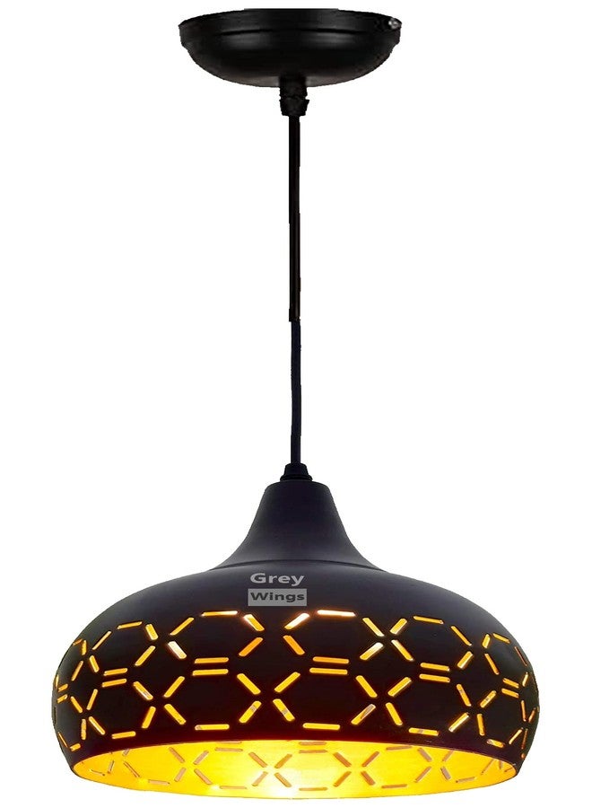 GreyWings Laser Cutted Helmet Hanging Light Ceiling Pendant Lamp, Black, Pack of 4 - Image 4