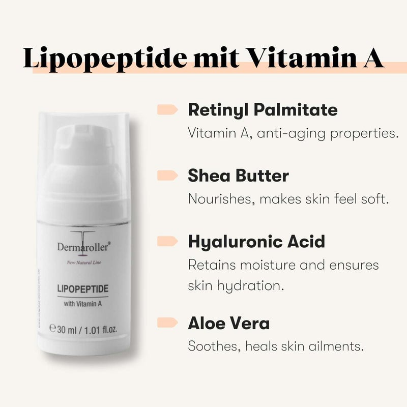 Dermaroller, New Natural Line Lipopeptide Night Cream Hyaluronic Acid Vitamin A and Shea Butter Combine to Moisturize and Repair Tired Stressed Skin Helps to Reduce Fine Wrinkles oz, 1.01 Ounce - Image 2