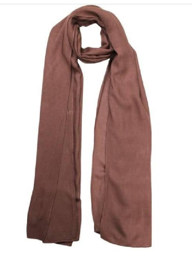 Modern modal hijab shawl, size 200x55 cm, brown - Image 2
