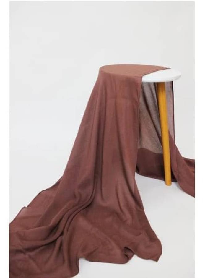 Modern modal hijab shawl, size 200x55 cm, brown - Image 5