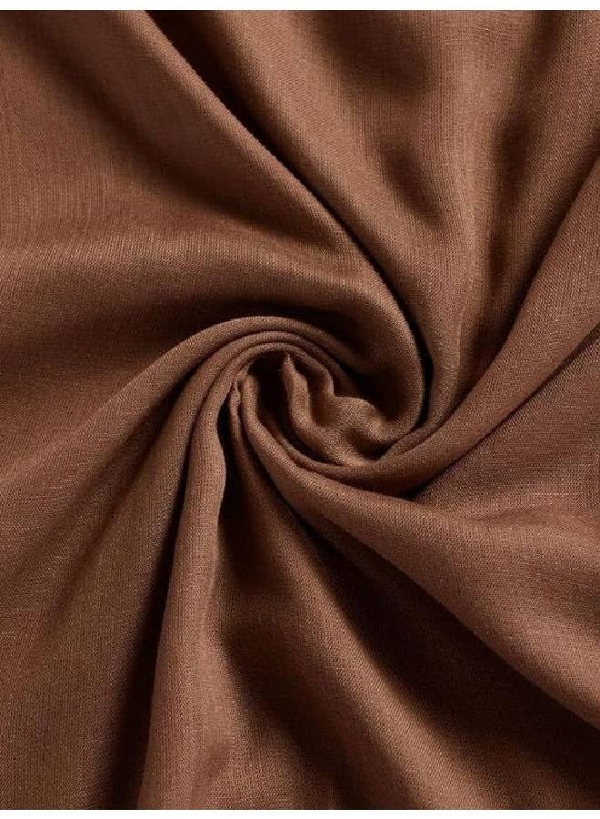 Modern modal hijab shawl, size 200x55 cm, brown - Image 4