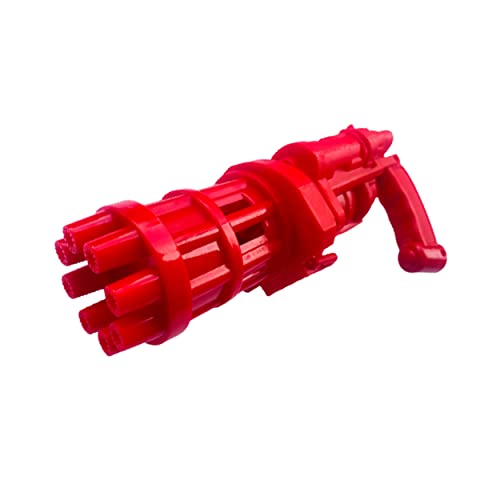 Evisha Assorted Colour Bubble Machine 8-Hole Huge Amount Automatic Bubble Maker Gun Mini Gatling Electric Bubble Gun Machine Outdoor Toys for Kids - Image 4