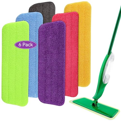 GreeSuit 8 Pack Spray Mop Refills Compatible for Libman Freedom Spray Mop, Reusable & Washable 16in Microfiber Floor Cleaning Mop Pads for Spray Mop - Image 1