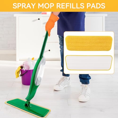 GreeSuit 8 Pack Spray Mop Refills Compatible for Libman Freedom Spray Mop, Reusable & Washable 16in Microfiber Floor Cleaning Mop Pads for Spray Mop - Image 4