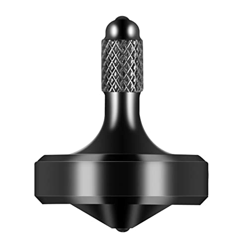 CHEETOP Exquisite Metal Spinning Top Nicely Machined Stainless Steel Fidget Desk Toy Perfect Balance Spin Time for Over 9 Mins Waste Time Efficiently Easy to Work Diameter 29mm Large Black - Image 1