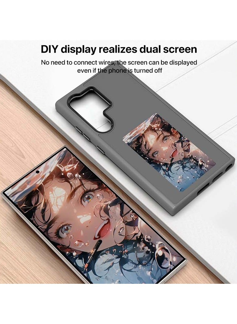Compatible with Samsung Galaxy S24 Ultra 5G 4-color DIY ink screen NFC phone case, smart NFC transmission, customize your phone anytime, anywhere - Image 4