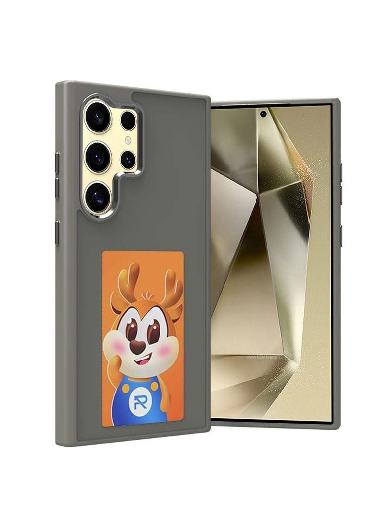 Compatible with Samsung Galaxy S24 Ultra 5G 4-color DIY ink screen NFC phone case, smart NFC transmission, customize your phone anytime, anywhere - Image 1