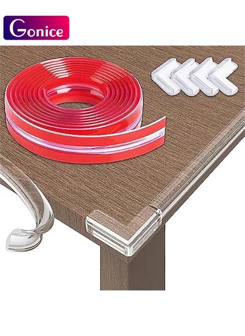 (3M) Soft Edge Protector With Upgraded Pre-Taped Strong Adhesive Clear Corner Protectors For Baby Proofing, 10Ft